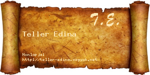 Teller Edina névjegykártya